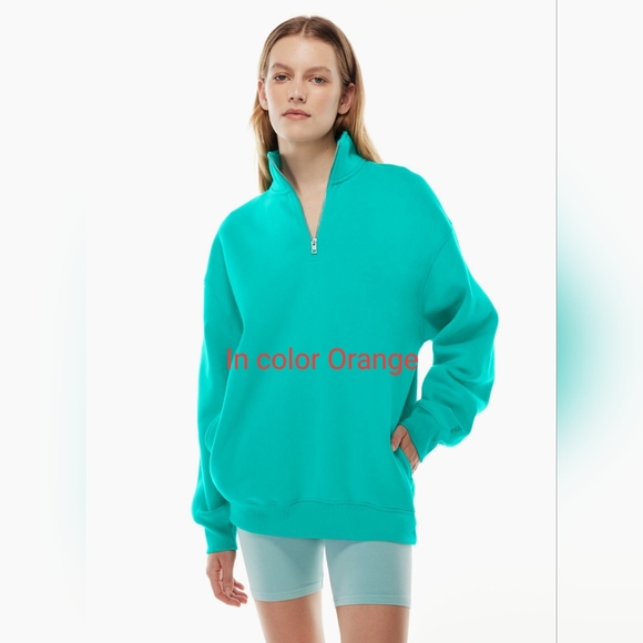 Aritzia TNA Cozy Fleece Mega ¼ Zip Sweatshirt. Size 1 - Picture 1 of 9